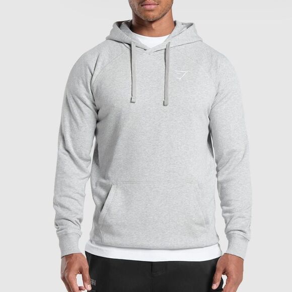 GYMSHARK CREST HOODIE‎ Grey in color Small NWT in packaging - Picture 1 of 7